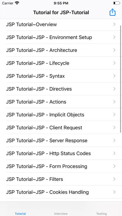 Tutorial of JSP 스크린샷