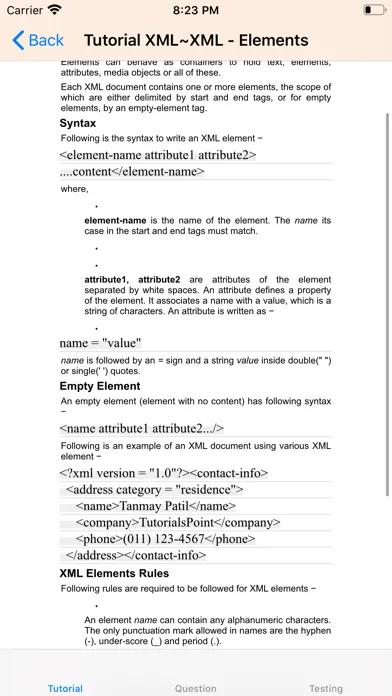 Tutorial for XML Screenshots