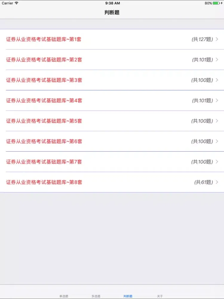 证券从业人员资格考试题库大全 iPad  Screenshots