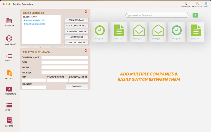 Job Estimate Maker Screenshots