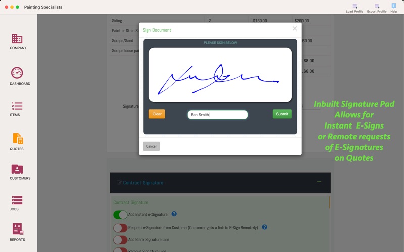 Job Estimate Maker Screenshots