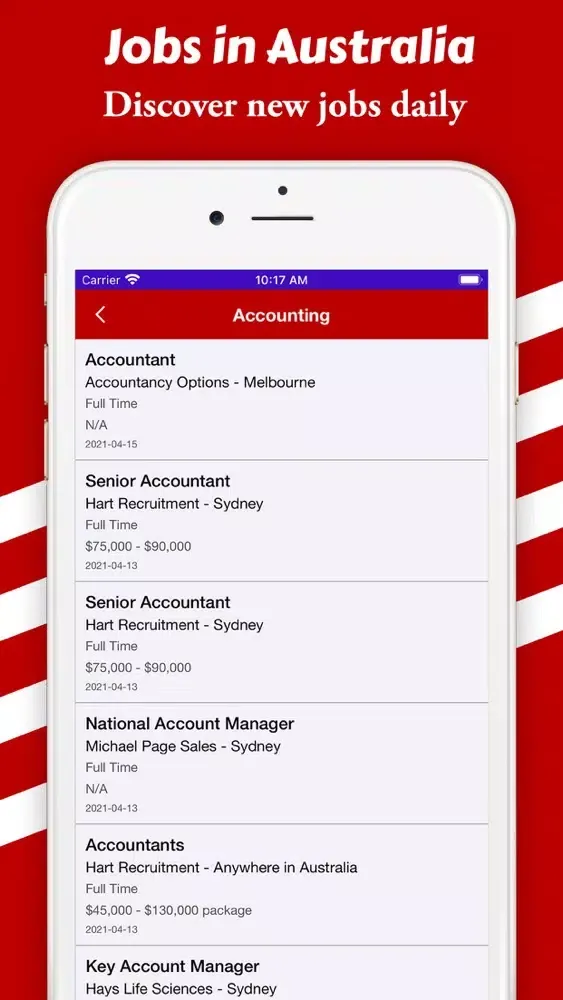 Capturas de tela do Jobs in Australia
