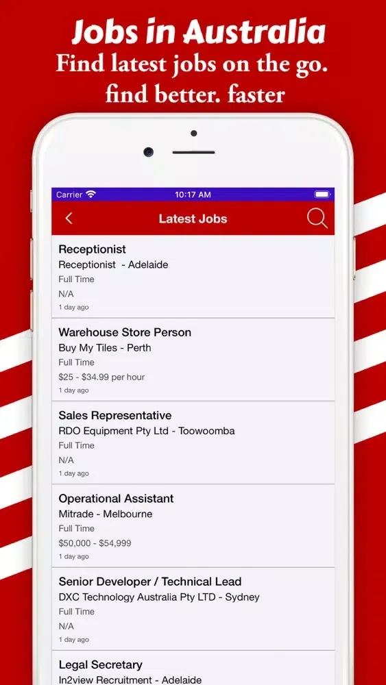 Capturas de tela do Jobs in Australia