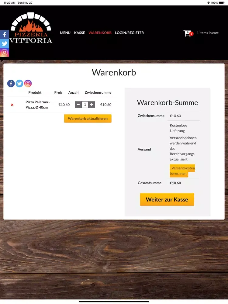 تصاویر Pizzeria Vittoria iPad 