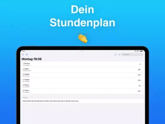 Capturas de tela do UVT - Stundenplan iPad 