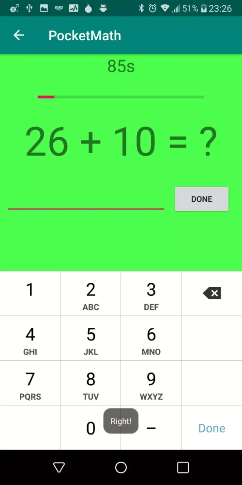 Pocket Math – Mental arithmeti Ekran Görüntüleri