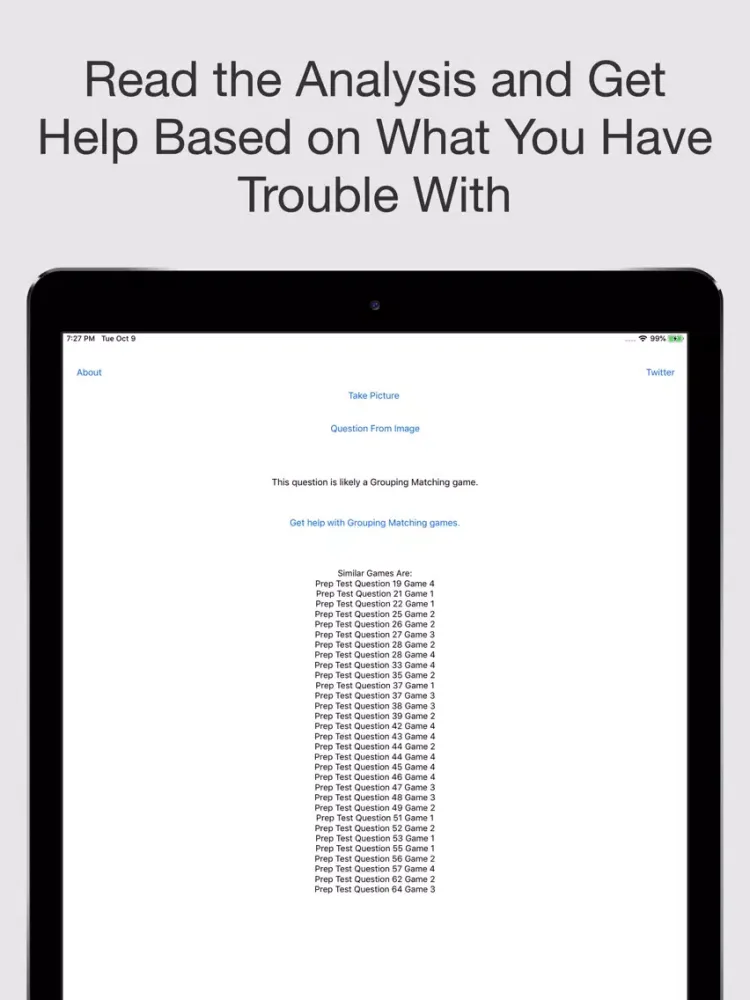 Tangkapan skrin LSAT Logic Games Guru iPad 