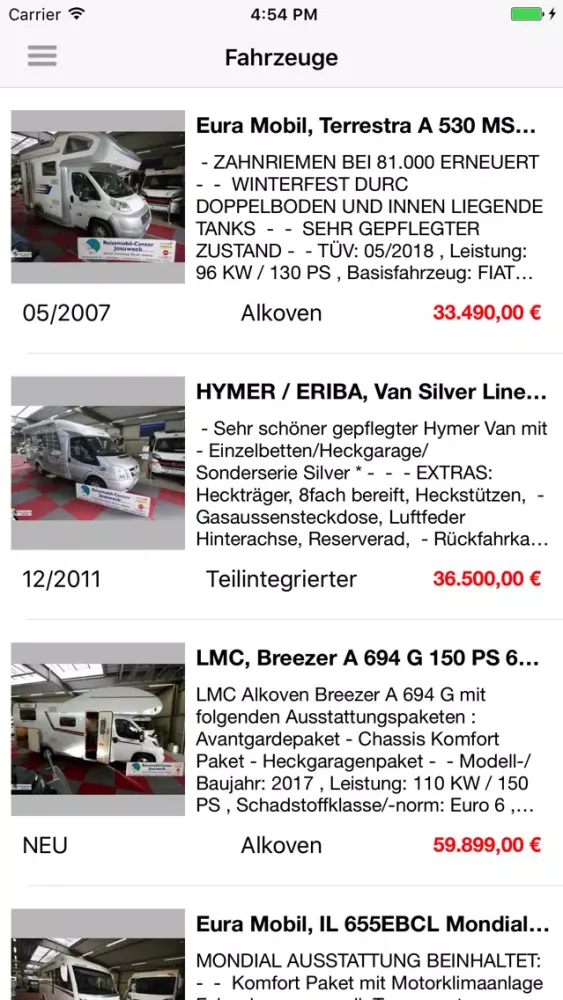Reisemobil-Center Josuweck スクリーンショット