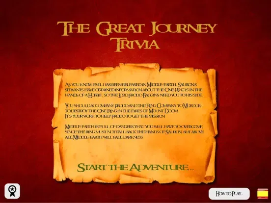 The Great Journey - Trivia "LOTR Edition" iPad  Screenshots