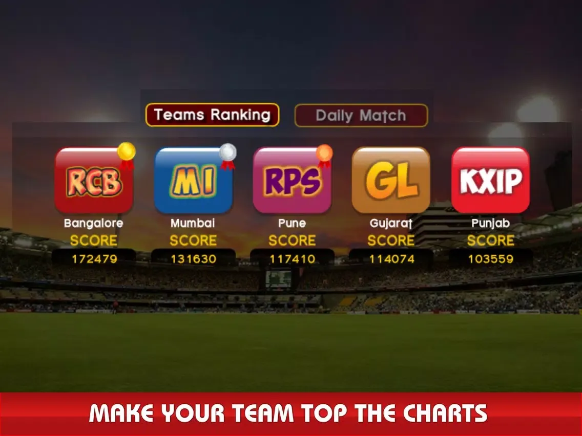 Tangkapan skrin World Cricket: T20 Live 2017 iPad 