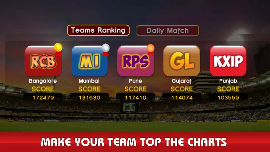 Tangkapan skrin World Cricket: T20 Live 2017