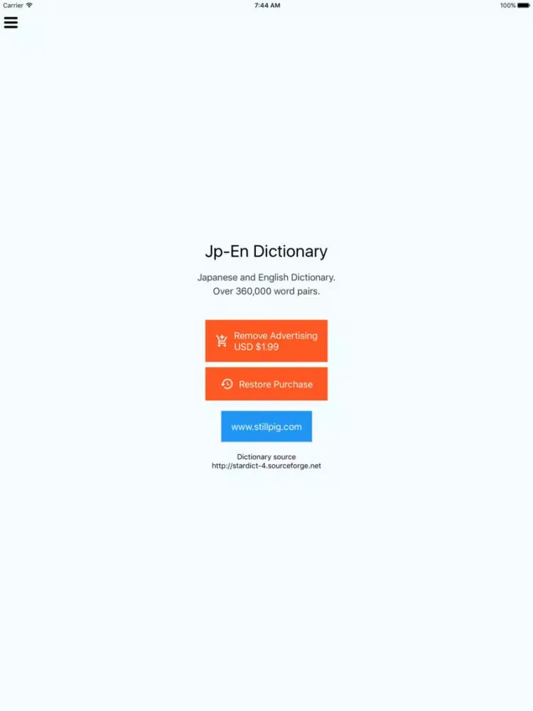 Offline Japanese English Dictionary Translator iPad  스크린샷