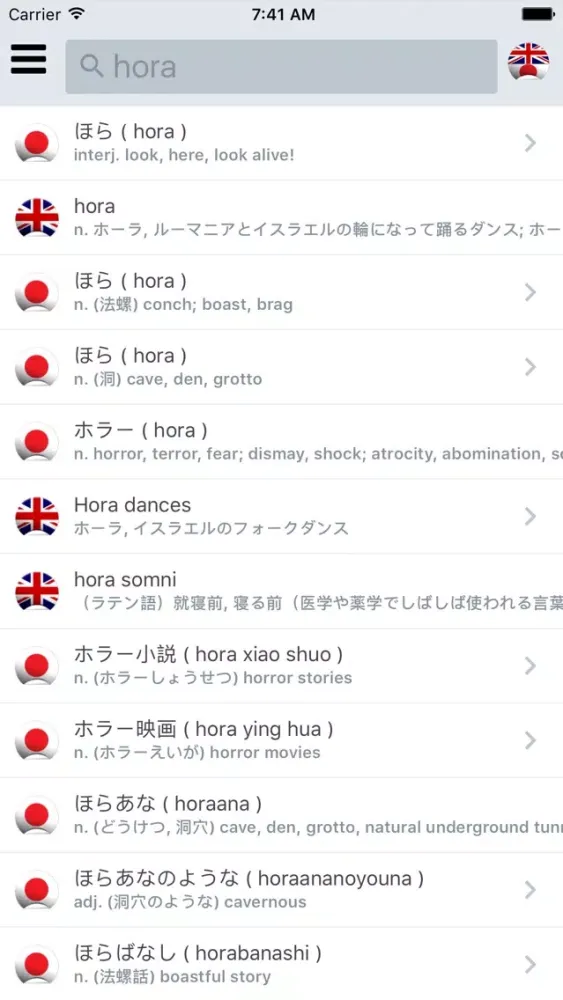 Offline Japanese English Dictionary Translator 스크린샷