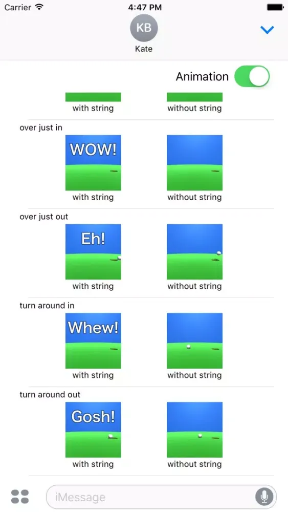 Captures d'écran de GolfPuttingMessage