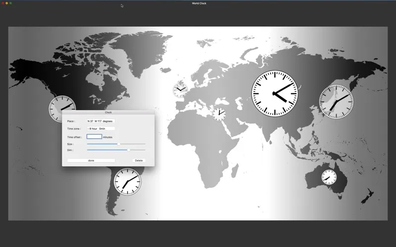 WorldClock-M應用截圖