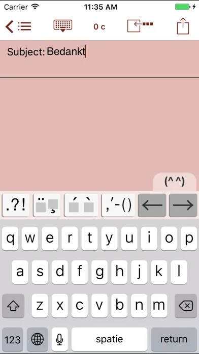 Tangkapan layar Easy Mailer Dutch Keyboard