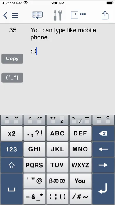 Phone Pad SMS / Mail Keyboard স্ক্রিনশট