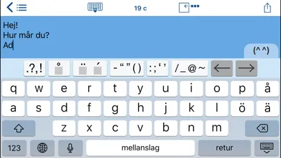 Capturas de tela do Easy Mailer Swedish Keyboard