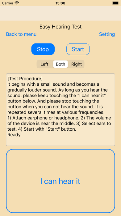 Easy Hearing Test Screenshots