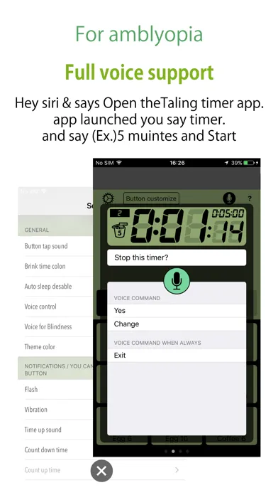 TalkingTimer™ Ekran Görüntüleri