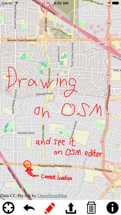 Capturas de tela do OSM sketch