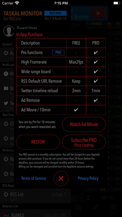 Screenshot di TASKAL MONITOR for BitCoin