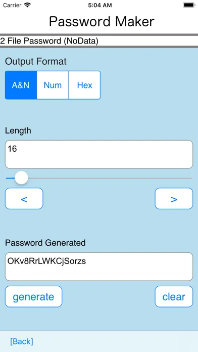Tangkapan skrin Password-Maker