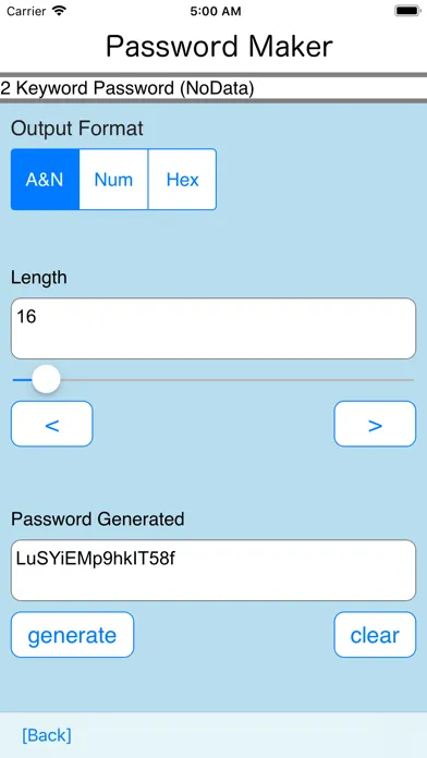 Tangkapan skrin Password-Maker