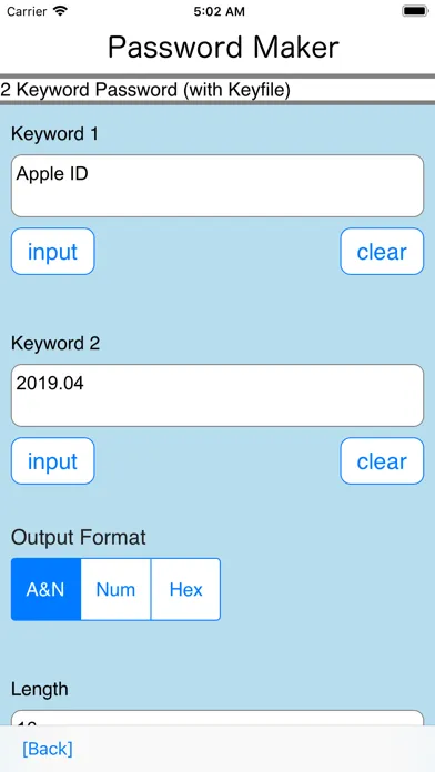 Tangkapan skrin Password-Maker
