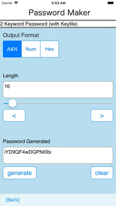 Tangkapan skrin Password-Maker
