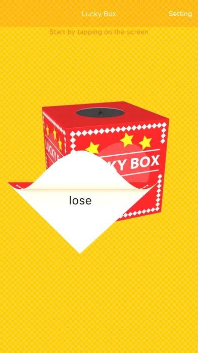 Tangkapan layar Lucky Box. Lottery ticket