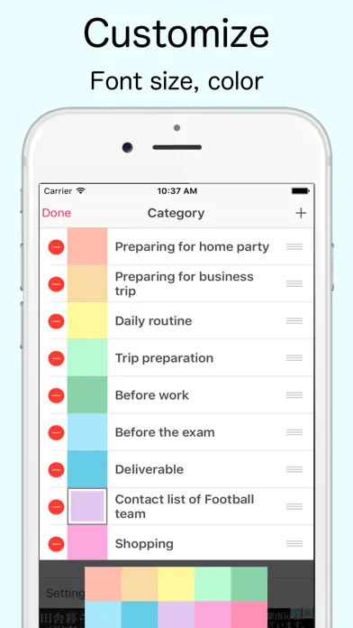 Tangkapan layar CheckListFree - Repeat task
