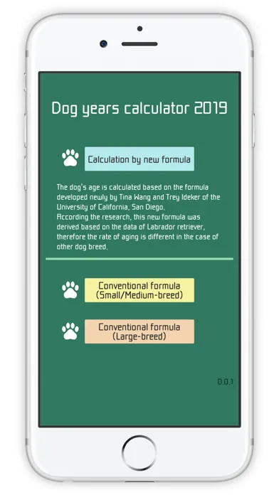 Tangkapan skrin Dog Years Calc 2019