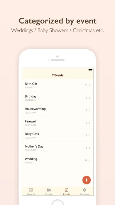 Ảnh chụp màn hình của Gift Recorder - Gift List App