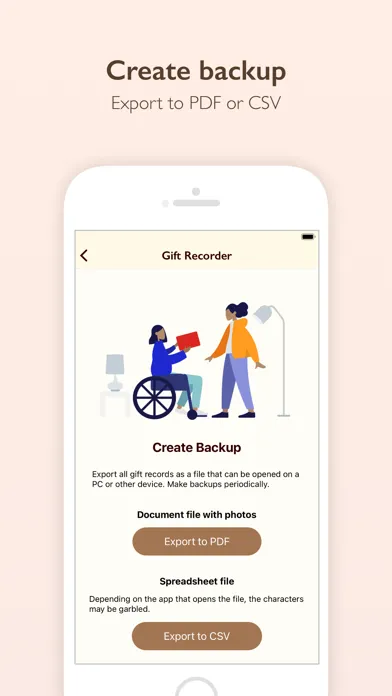 Ảnh chụp màn hình của Gift Recorder - Gift List App