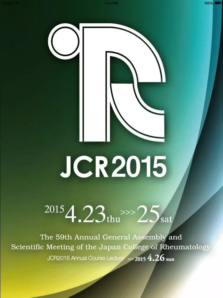 The 59th Annual General Assembly and Scientific Meeting of the Japan College of Rheumatology iPad 应用截图