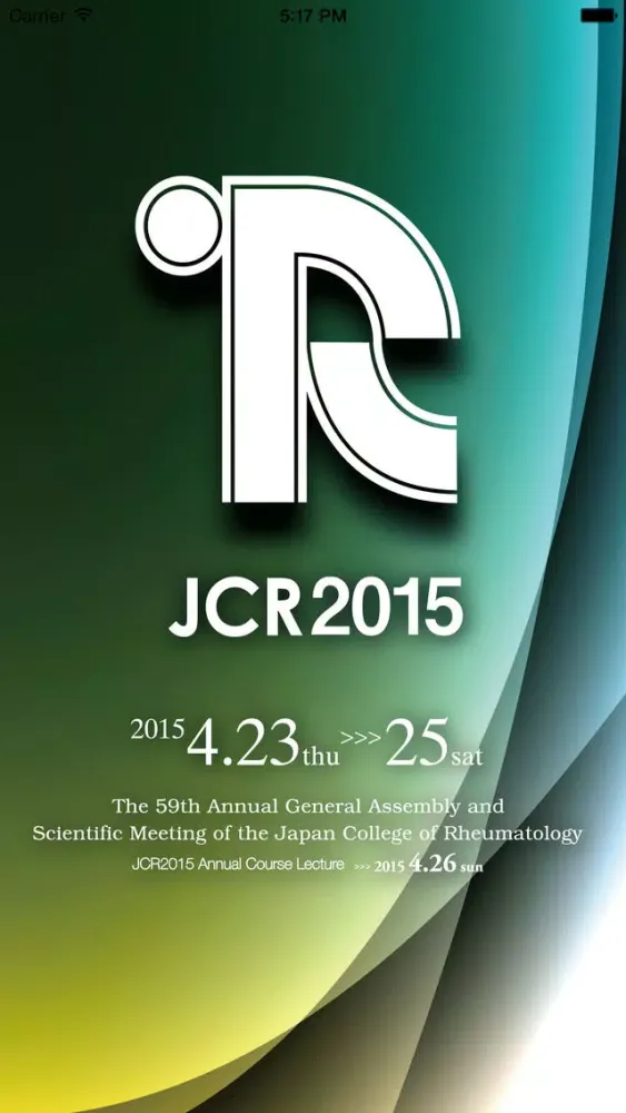 The 59th Annual General Assembly and Scientific Meeting of the Japan College of Rheumatology应用截图