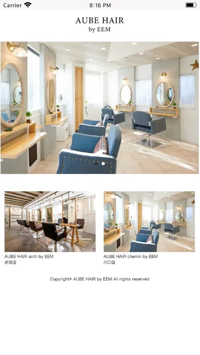 Zrzuty ekranu AUBE HAIR by EEM