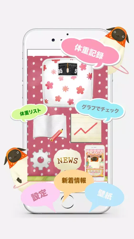 やんやんマチコの体重管理应用截图