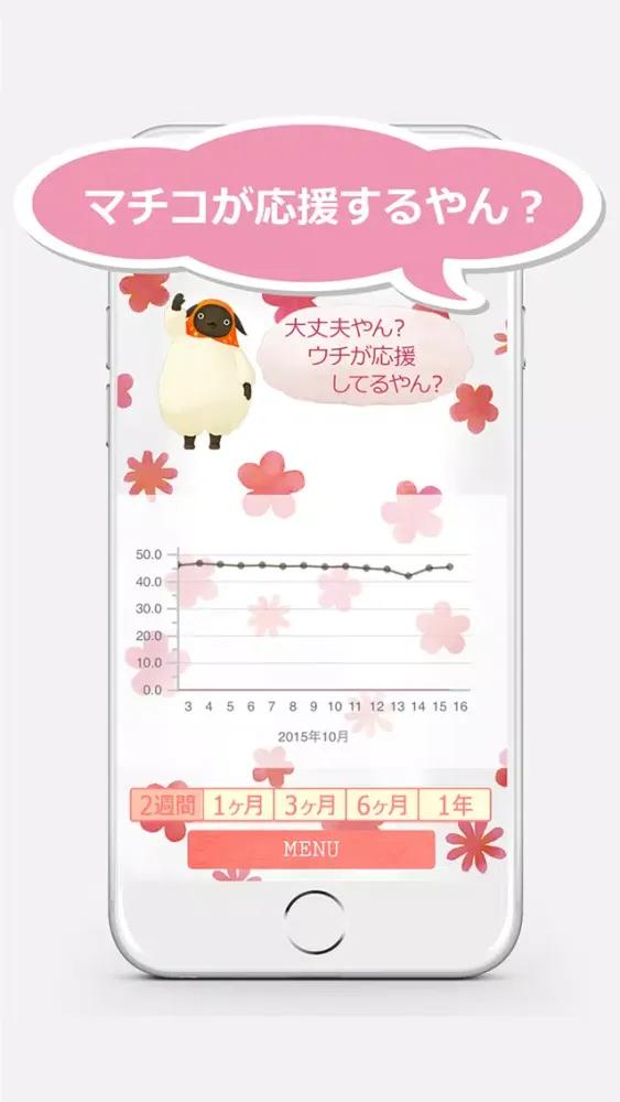 やんやんマチコの体重管理应用截图