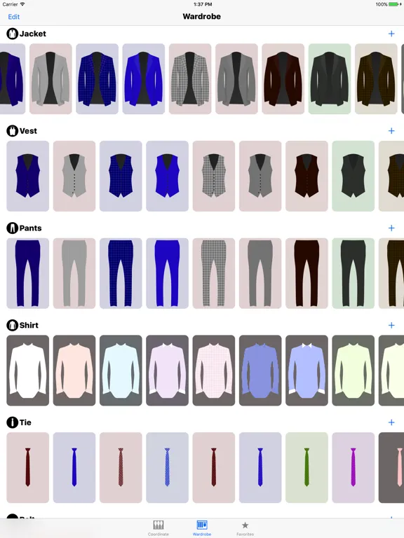 Suit Coordinator iPad 应用截图