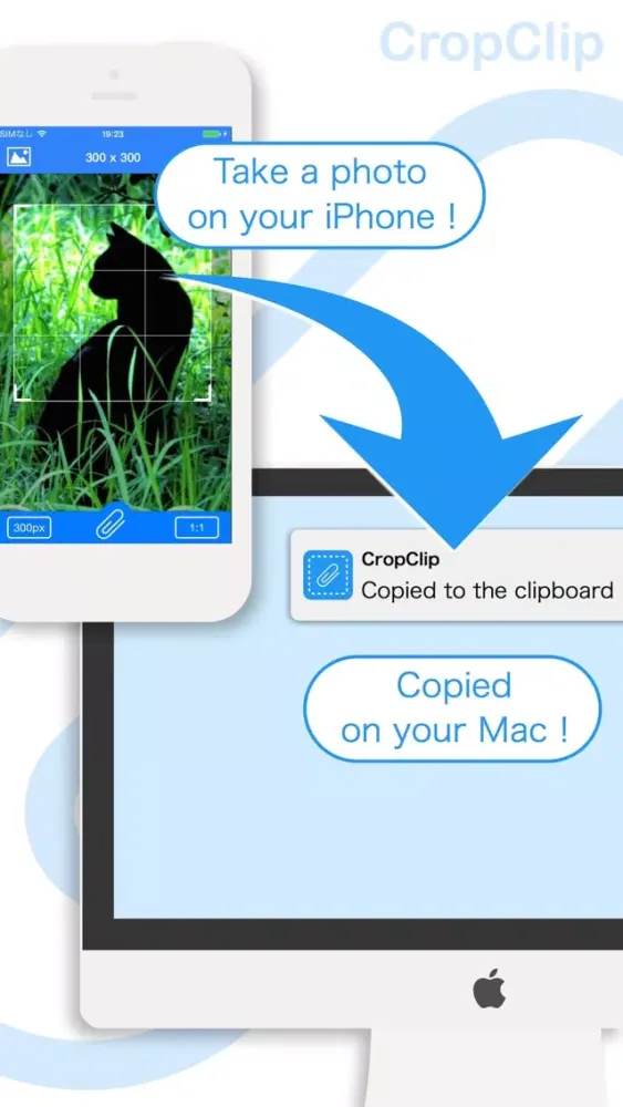 Tangkapan skrin CropClip - Take a photo to your desktop