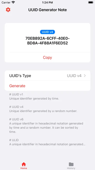 UUID Generator Note应用截图