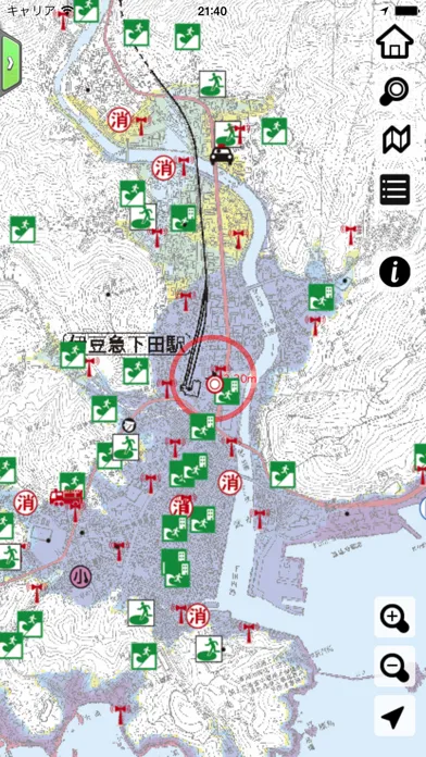 下田市津波ハザードマップ 스크린샷