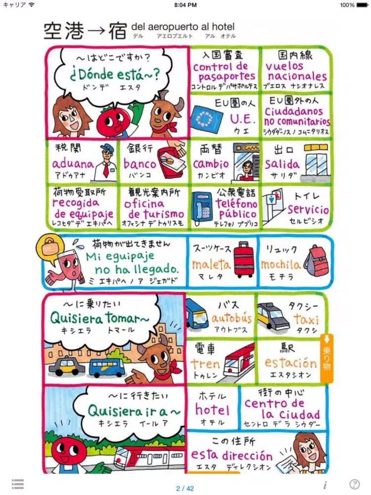 指さし会話スペイン　touch＆talk　【personal version】 iPad  スクリーンショット