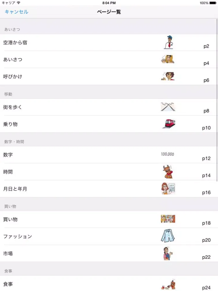 指さし会話スペイン　touch＆talk　【personal version】 iPad  スクリーンショット