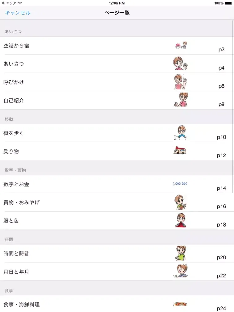 Captures d'écran de 指さし会話香港　touch＆talk　【personal version】 iPad 