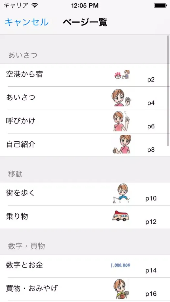 Captures d'écran de 指さし会話香港　touch＆talk　【personal version】