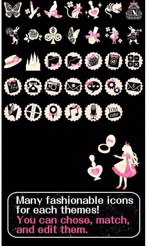 Capturas de tela do Girly Theme Beautiful Alice