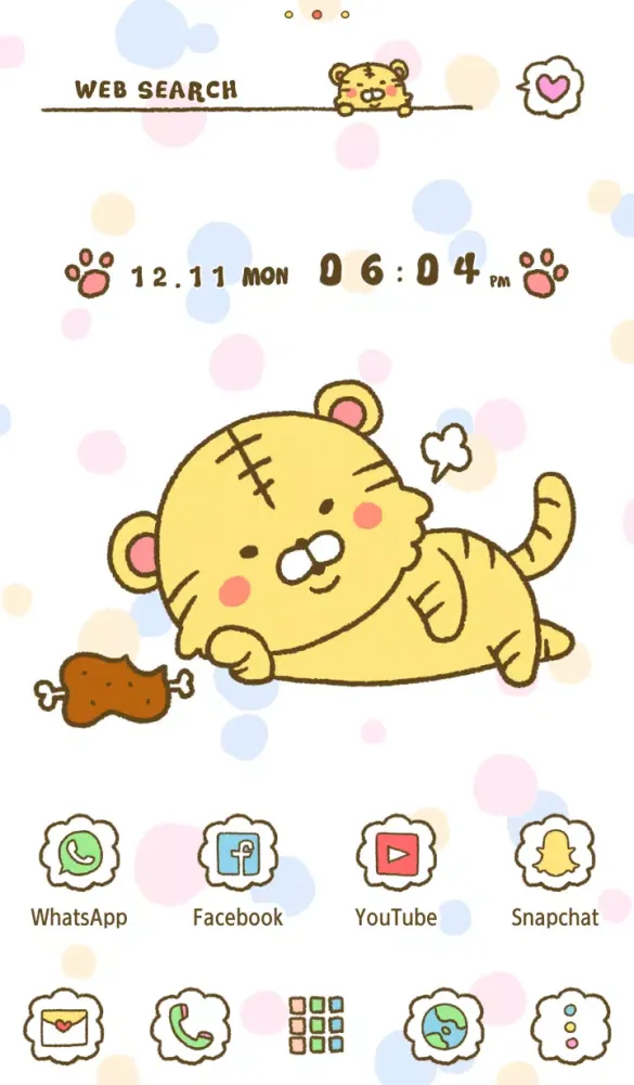 Cute Tiger Theme Screenshots
